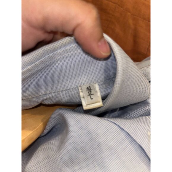 Armani Collezioni Mens Light Blue Long Sleeve Button-Up Shirt Size 43 17 L - Picture 8 of 10